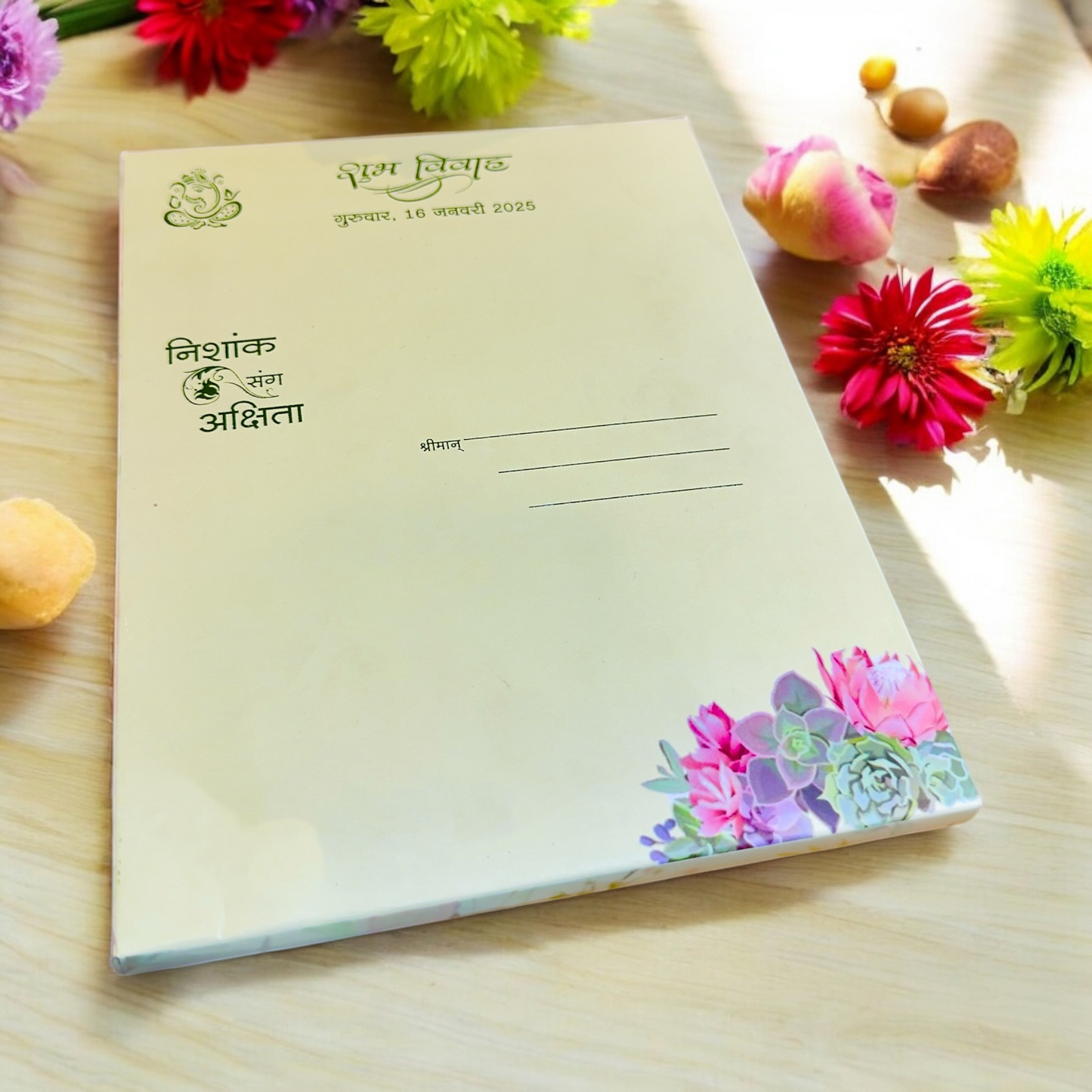 Floral Wedding Card