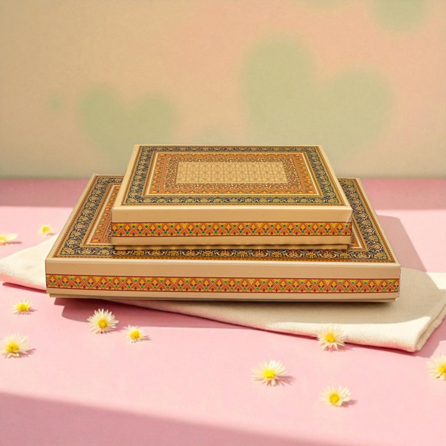 Orange Mat Sweet box(Pack of 10)