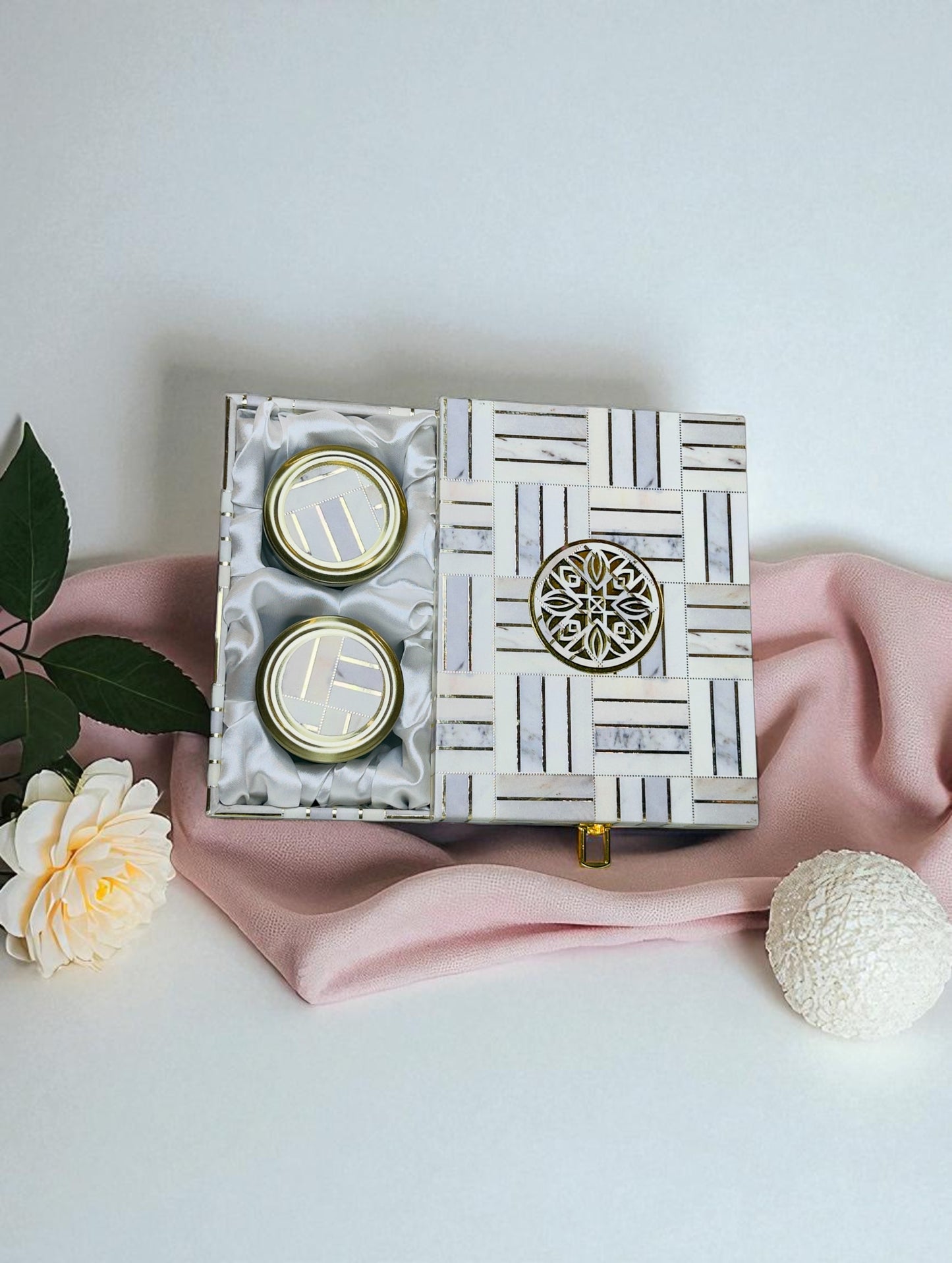 Marble 2 Jar Hamper