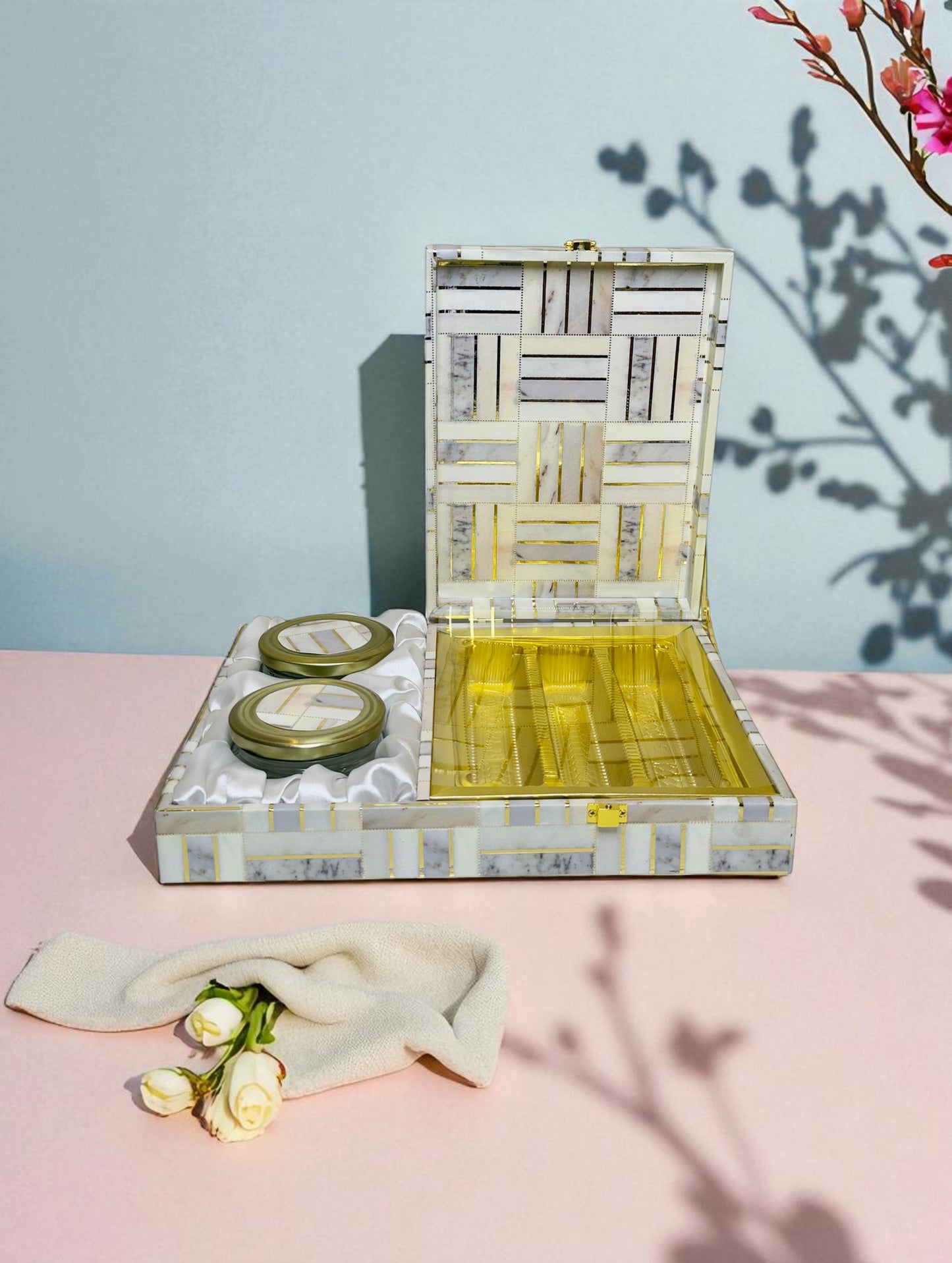 Marble 2 Jar Hamper