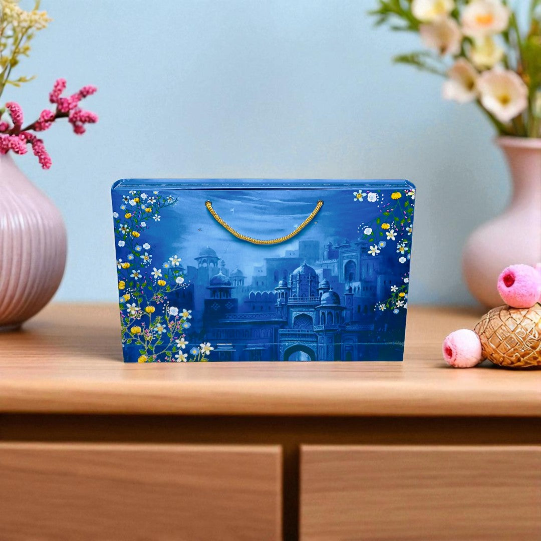 Blue Mahal Sweet Box with bag (Pack of 10)