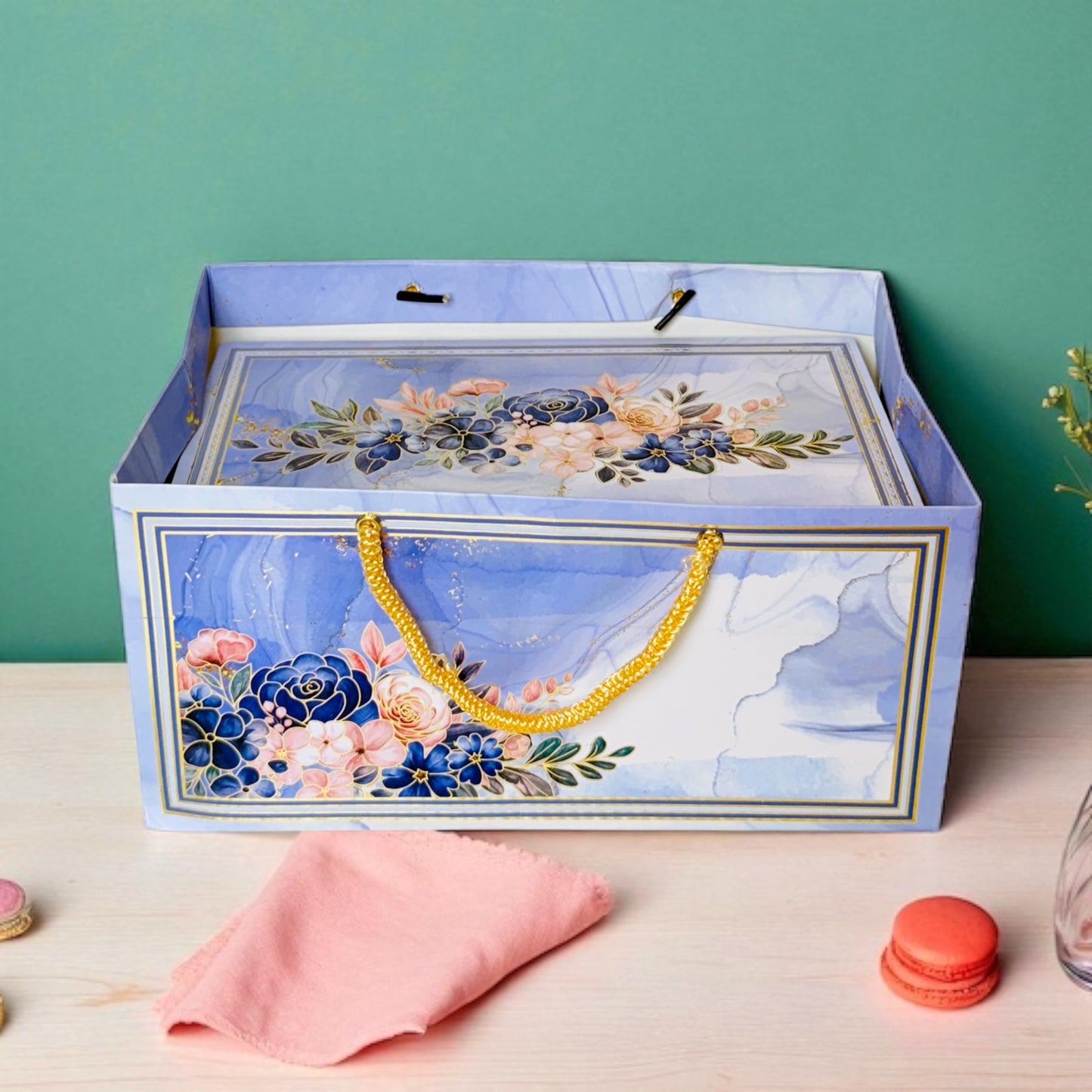 Marble Floral 2 jar box(With Bag)
