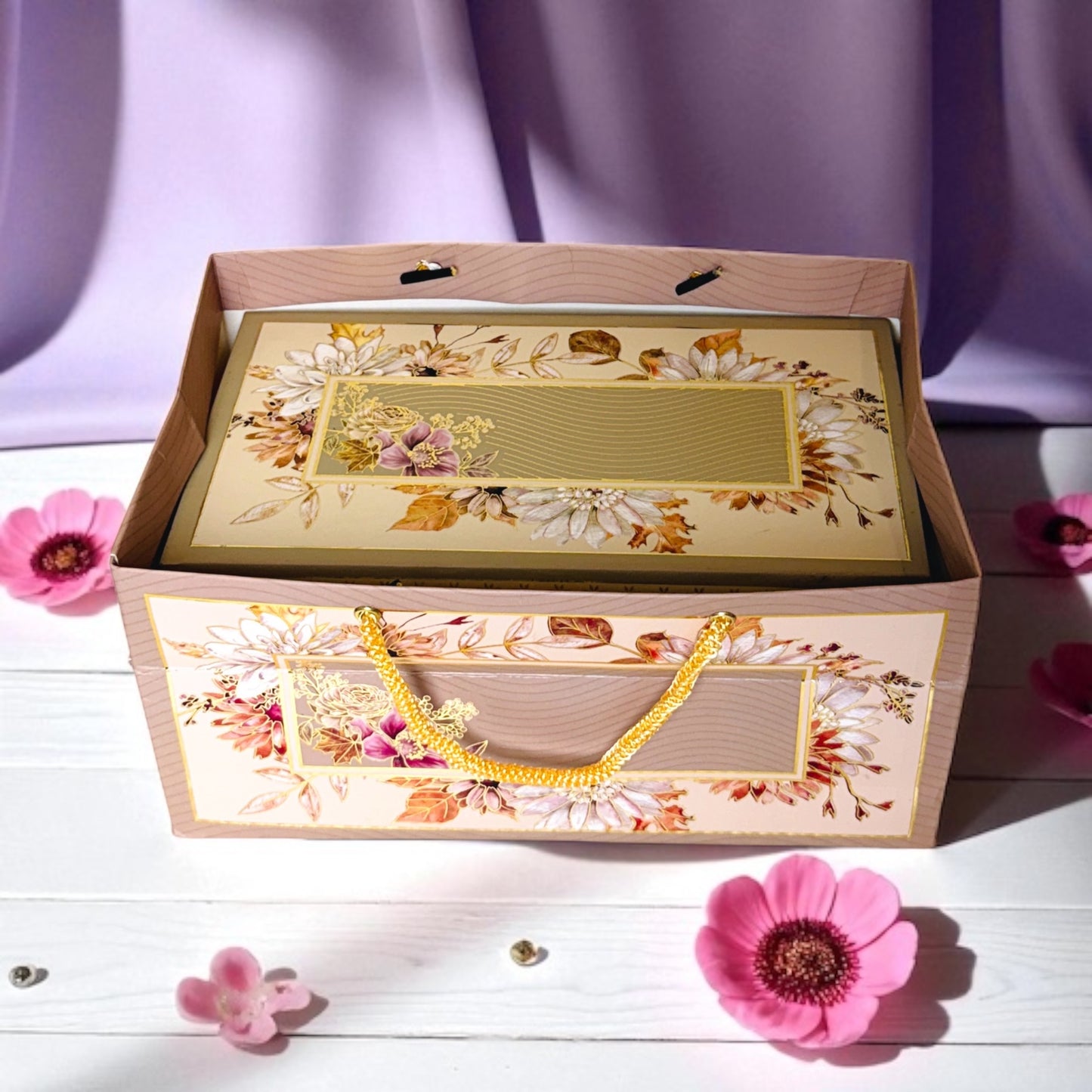 Green Marble Floral 2 jar box(With Bag)