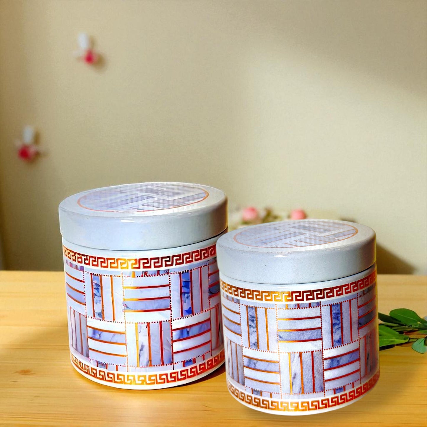Marble 5 tin Jar