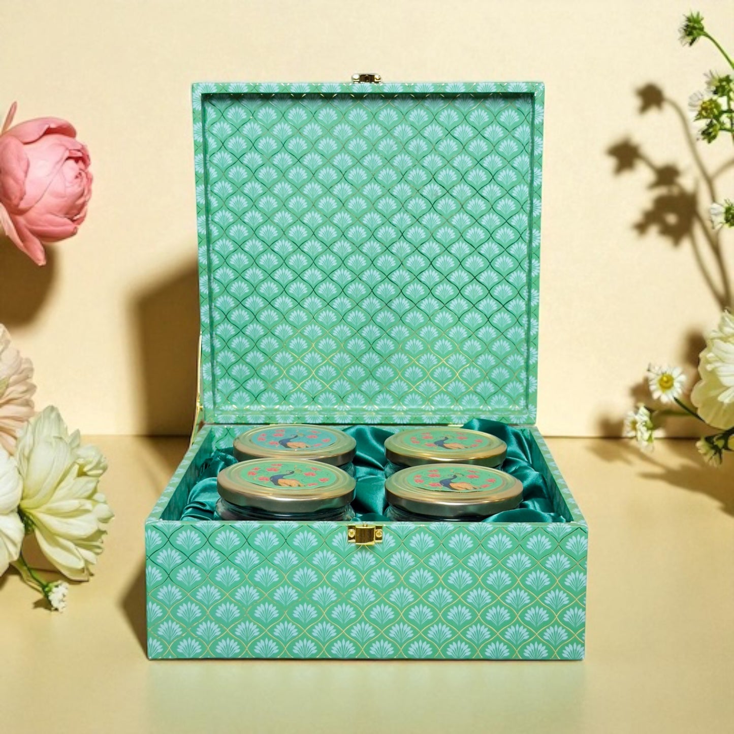 Peacock 4 Jar box (With Bag)