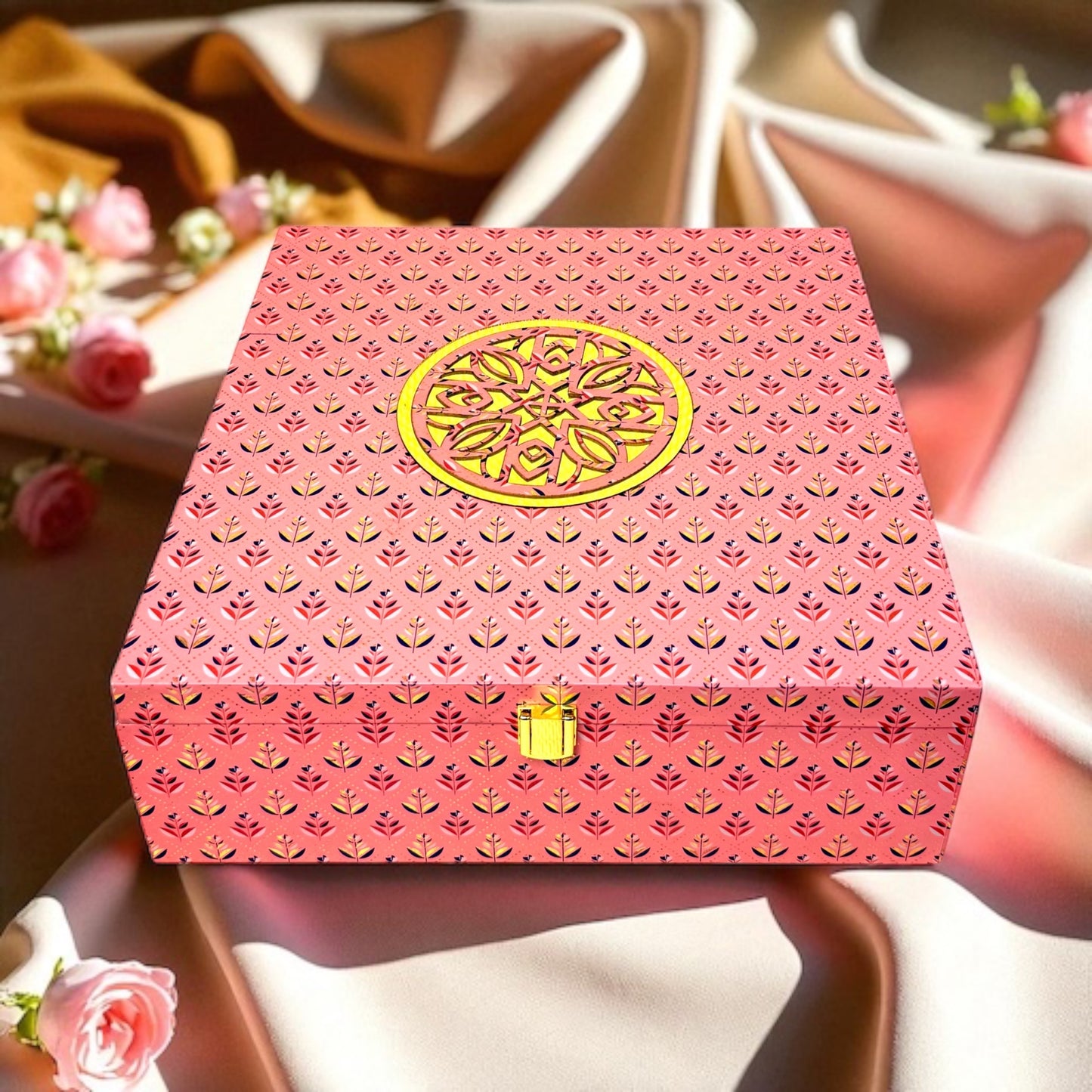 Pink Pattern 5 tin Jar