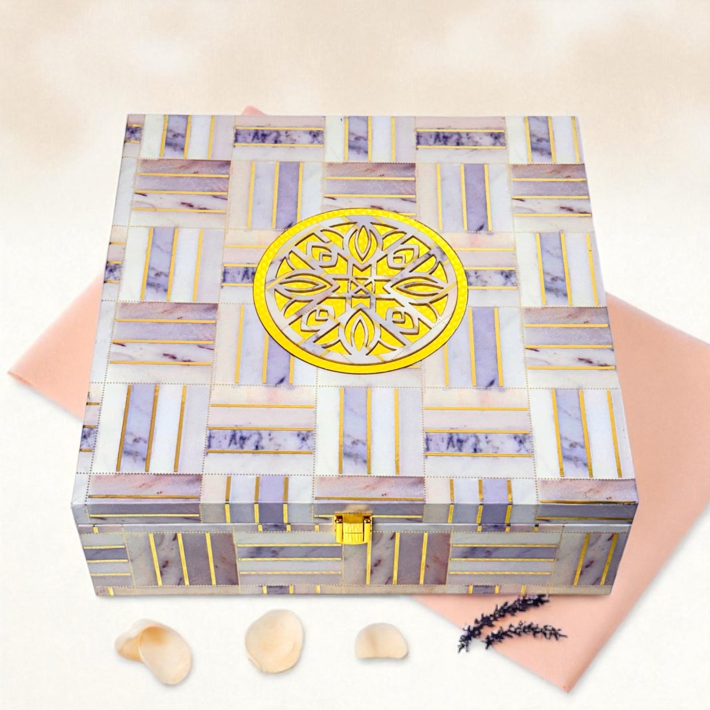Marble 5 tin Jar