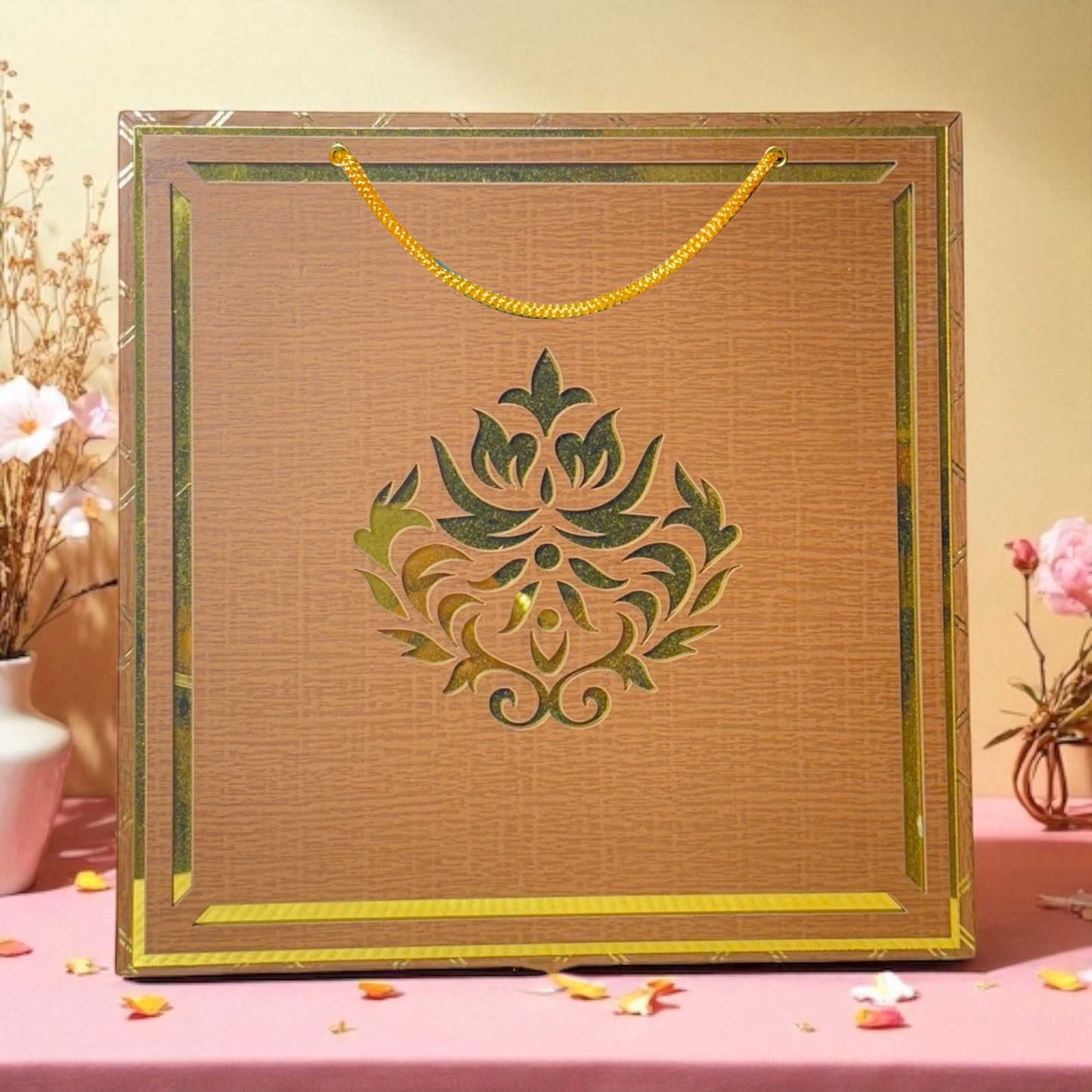 Wooden 4 Jar box (With Bag)