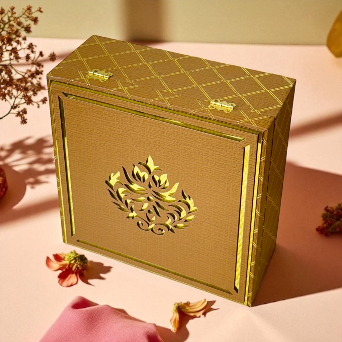 Wooden 4 Jar box (With Bag)