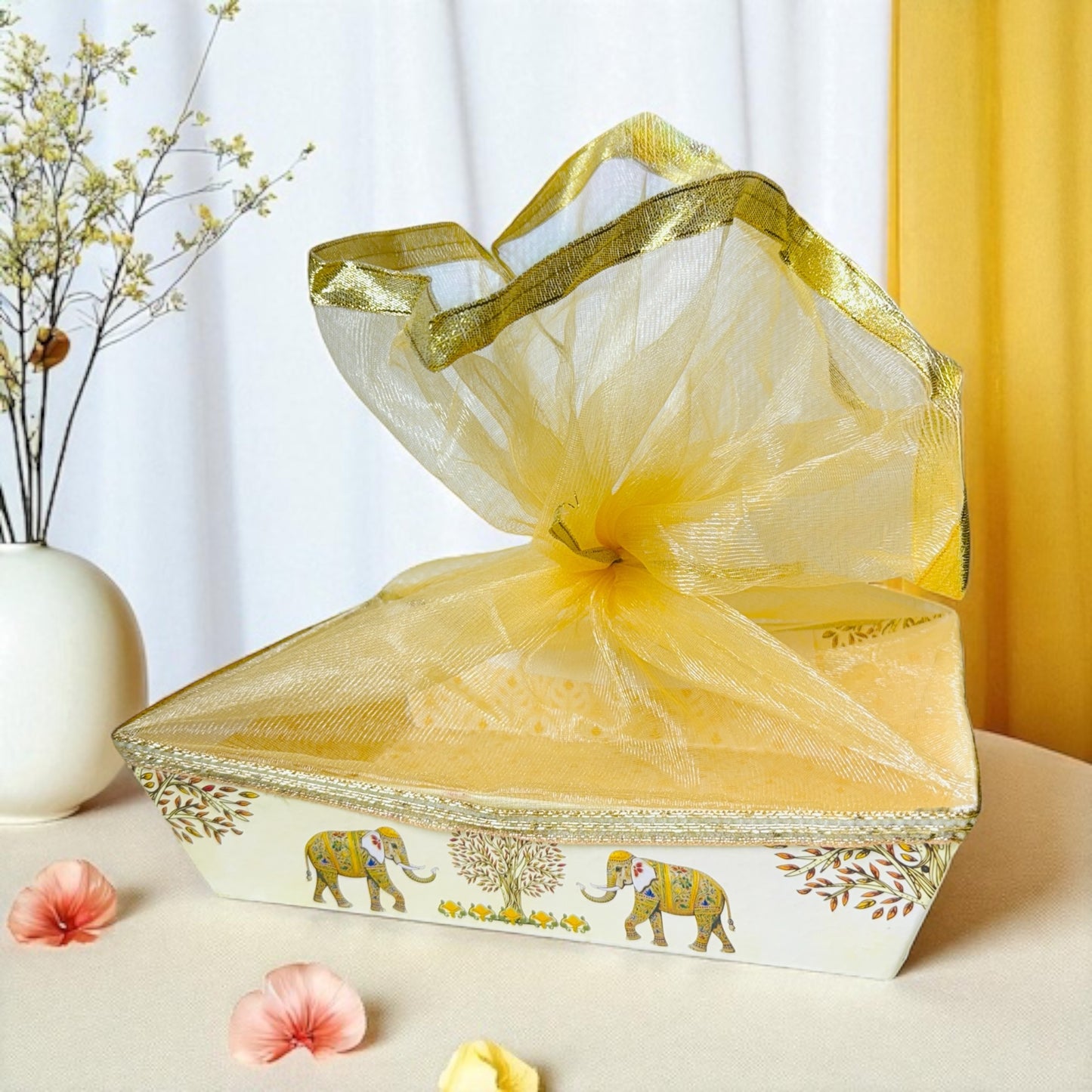 Elephant Boat Cardboard Basket with net (Pack of 100)