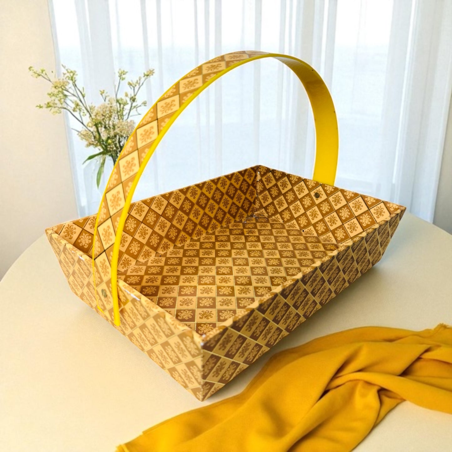 Mustard MDF Acrylic Handle Tray (Pack Of 10)