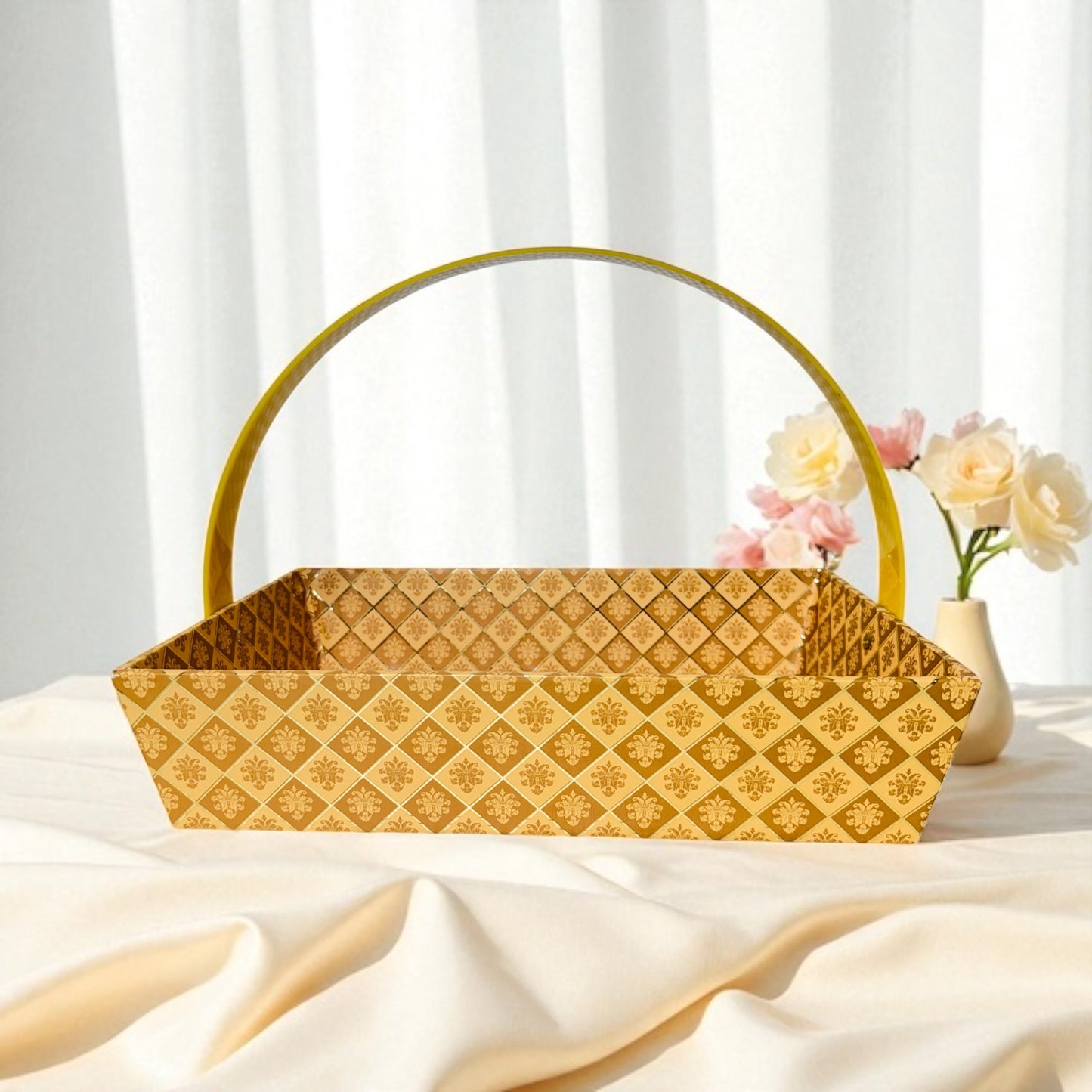 Mustard MDF Acrylic Handle Tray (Pack Of 10)