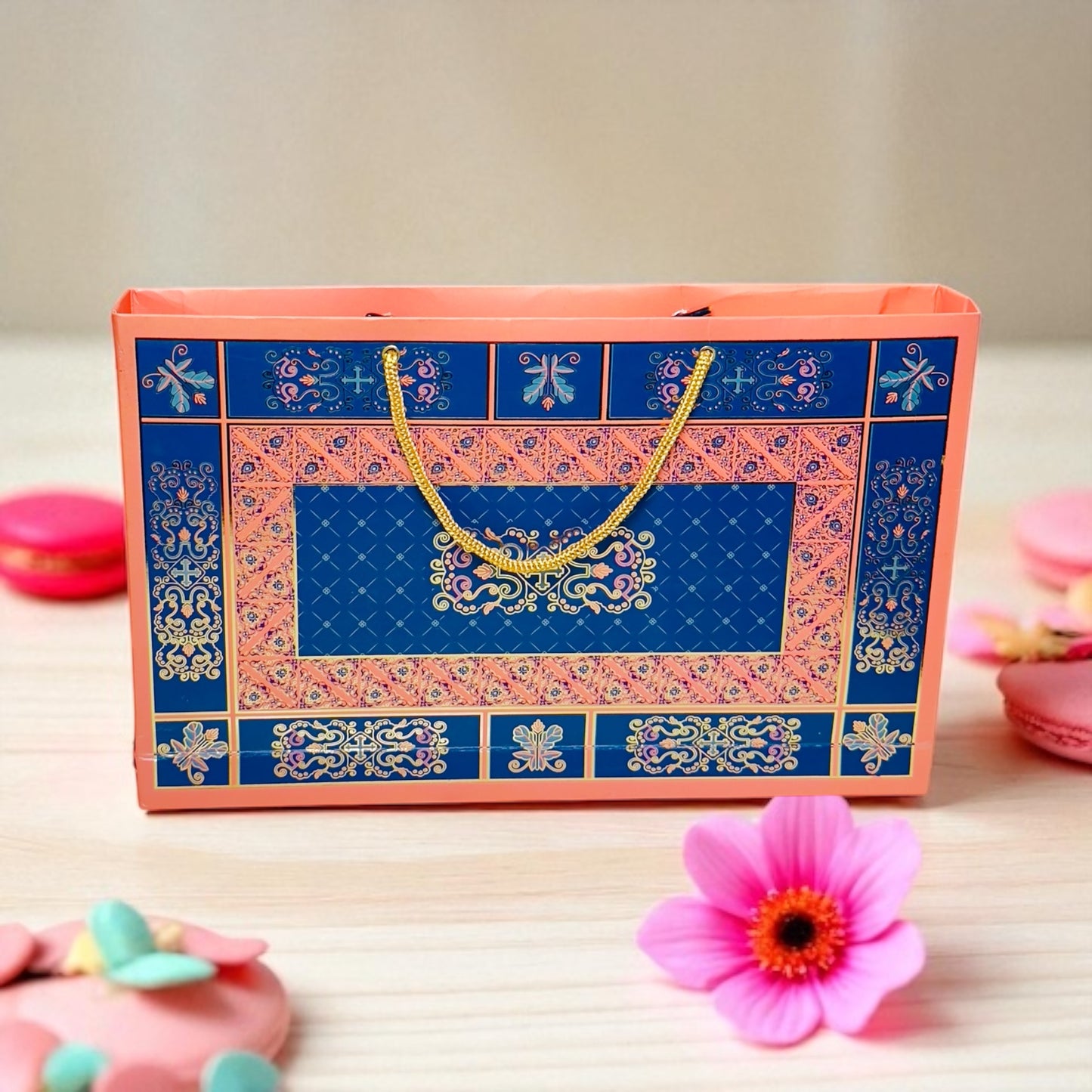 Blue Velvet Sweet Box with bag (Pack of 10)