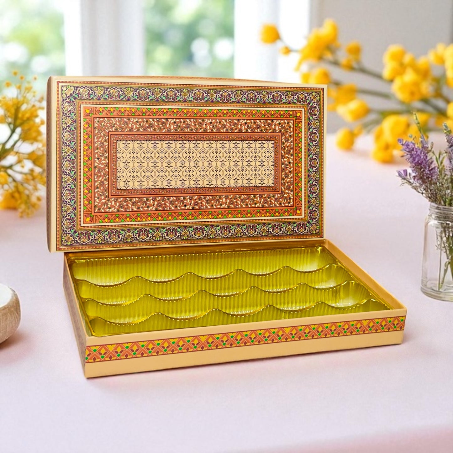 Orange Mat Sweet box(Pack of 10)