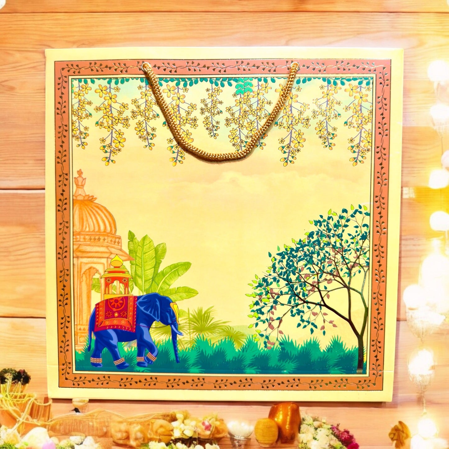 Yellow Elephant Bhaji Box(With Bag) Pack of 10