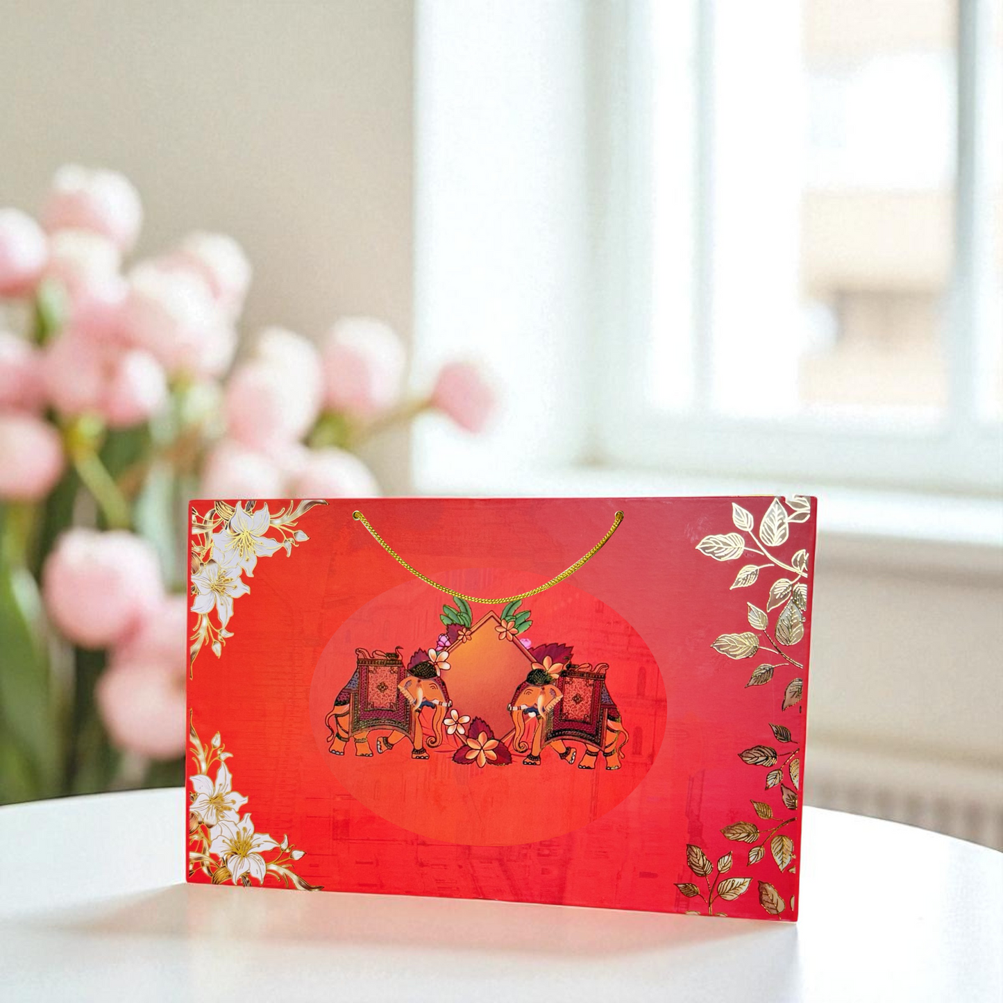 Orange Elephant sweet box (With Bag) Pack Of 10