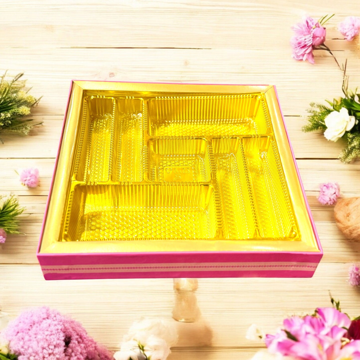Pink Pichwai Bhaji Box(With Bag)