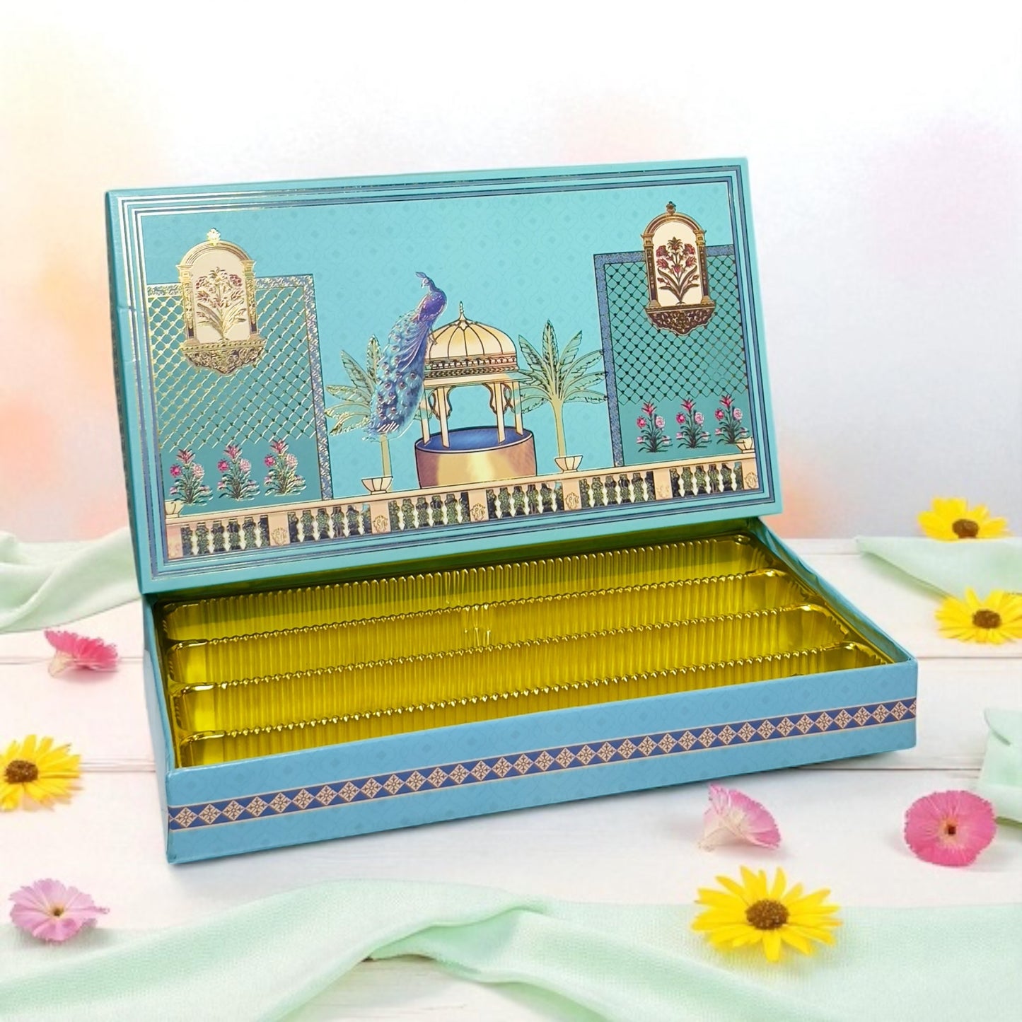 Blue Pichwai Sweet box(Pack of 10)