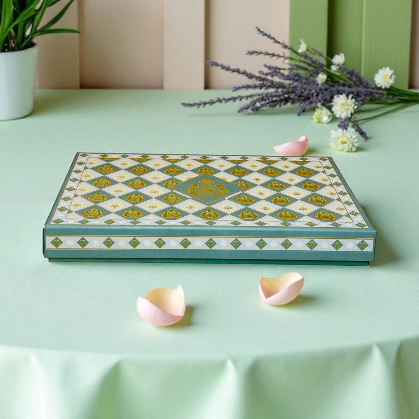 Sea Green Pattern Sweet Box (Pack of 10)