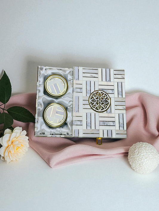Marble 2 Jar Hamper
