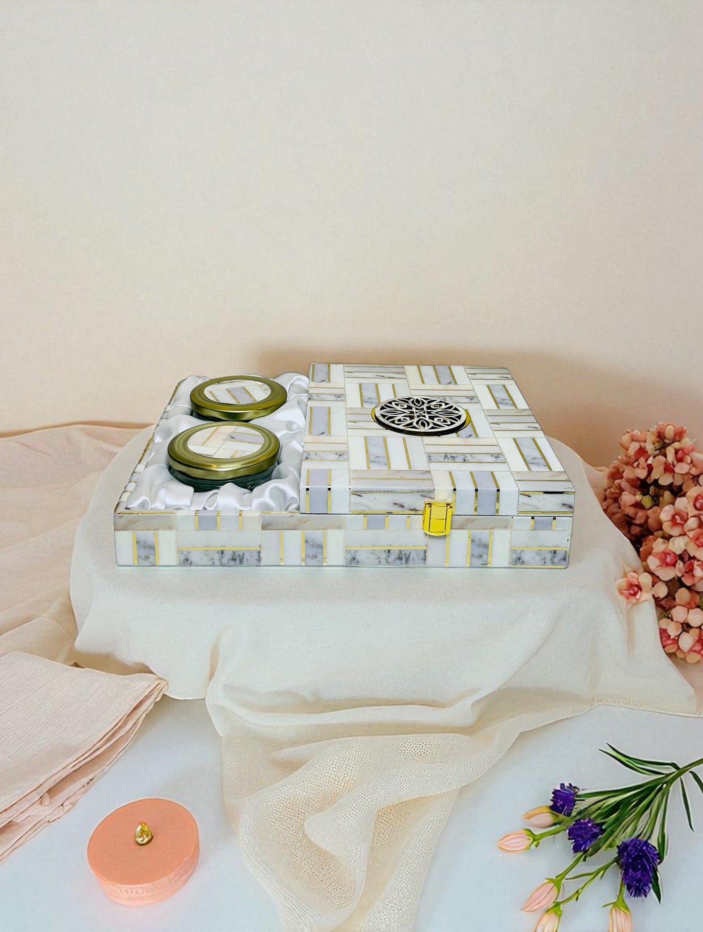 Marble 2 Jar Hamper
