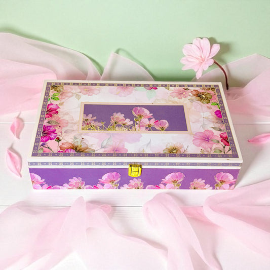 Lavender Floral 4 Jar box (With Bag)