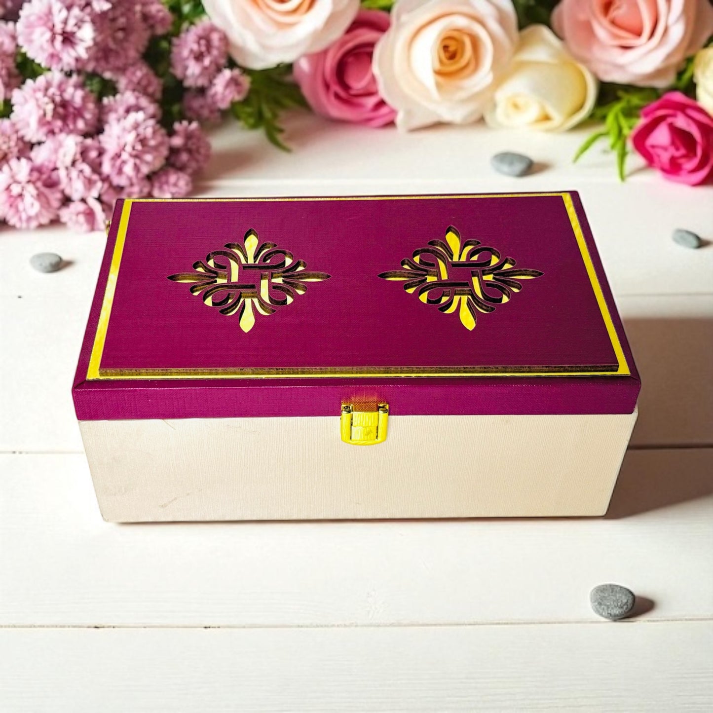 Premium Mahroon 2 jar box (With Bag)