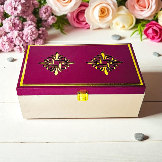 Premium Mahroon 2 jar box (With Bag)