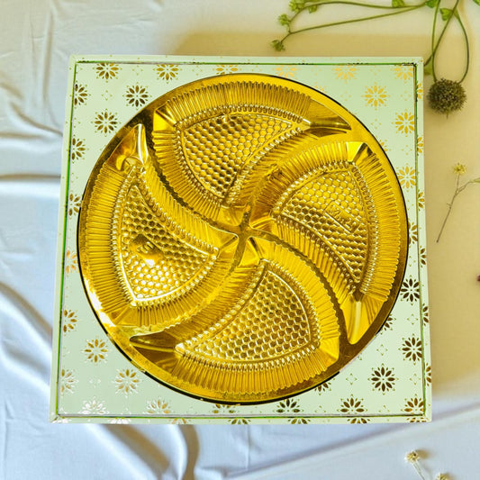 Green MDF Round Dryfruit Tray (Pack Of 10)