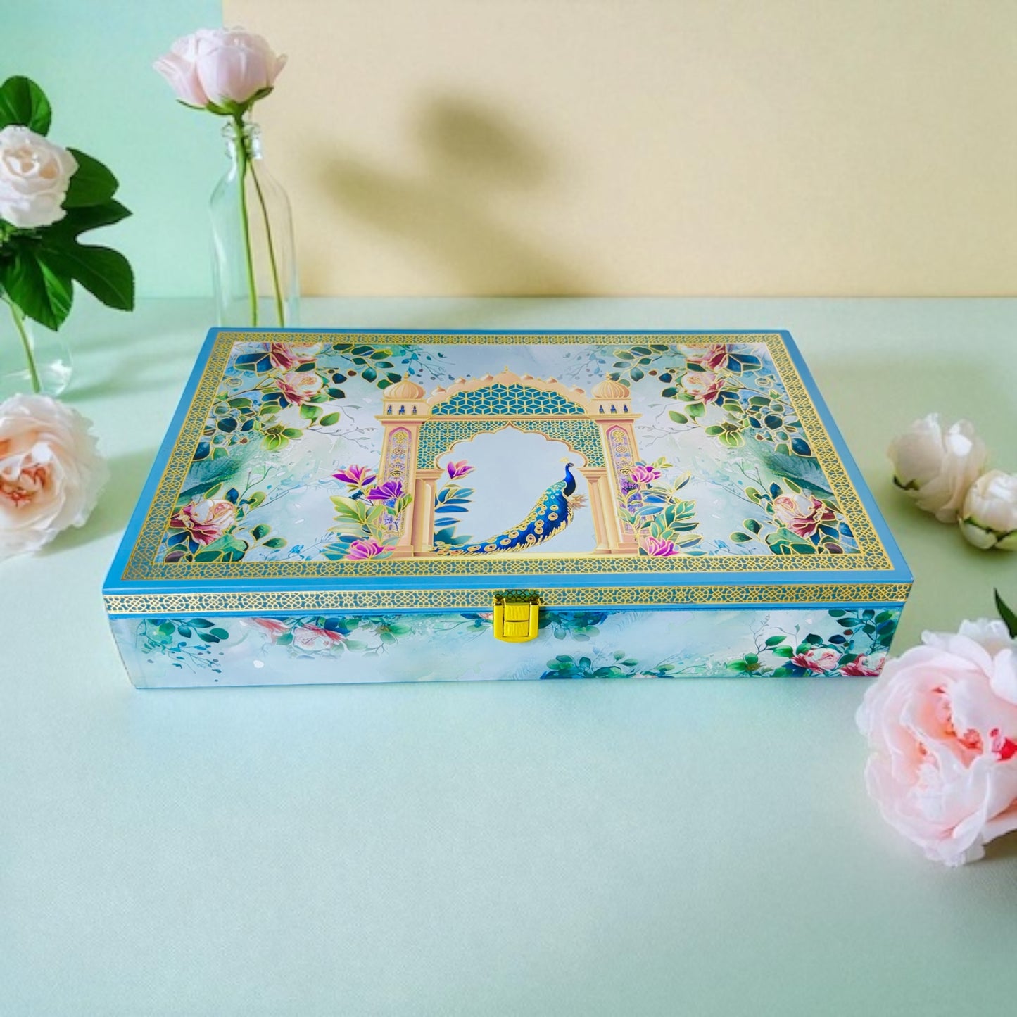 Peacock Floral sweet box (With Bag) Pack Of 10