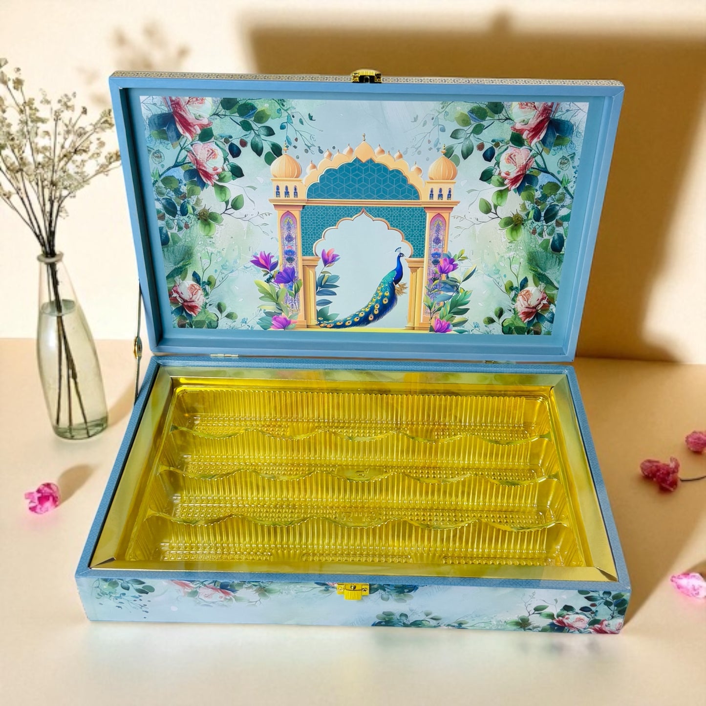 Peacock Floral sweet box (With Bag) Pack Of 10