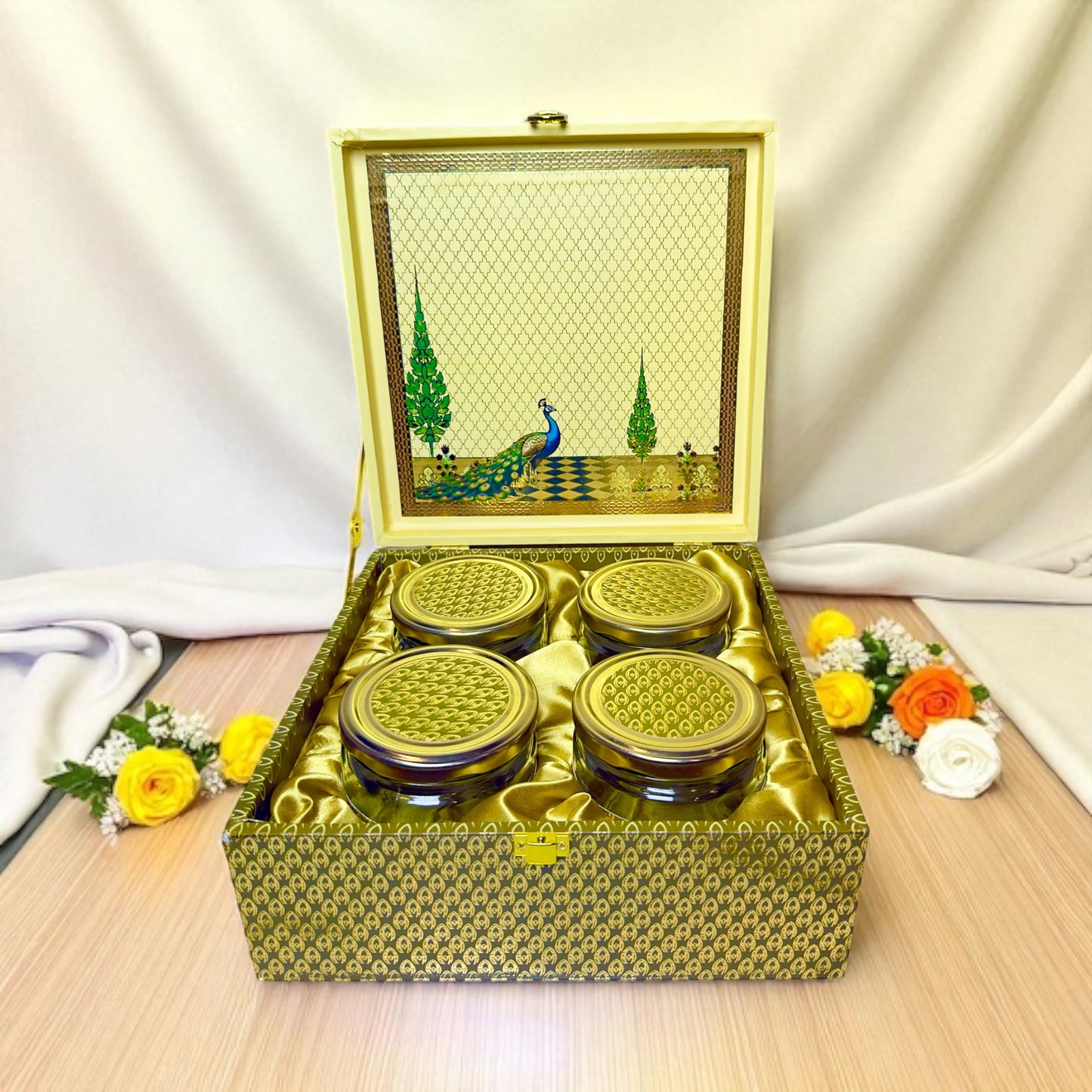 Green Peacock 4 Jar box(With Bag)