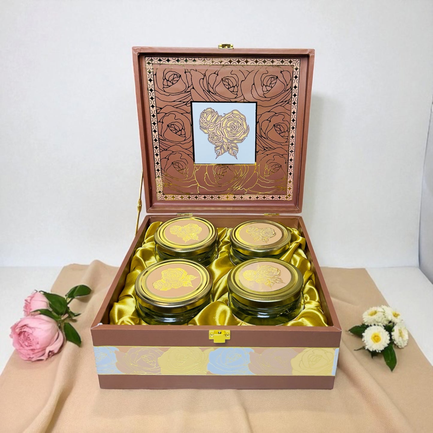 Chocolate Rose 4 Jar box(With Bag)