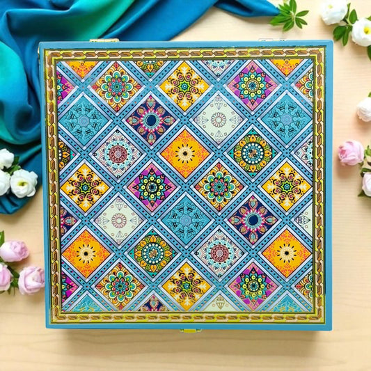 Blue mandala 4 Jar box(With Bag)