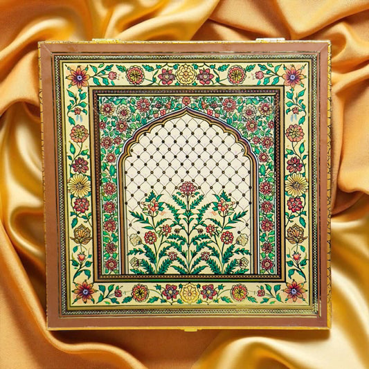 Mustard Floral 4 Jar box (With Bag)