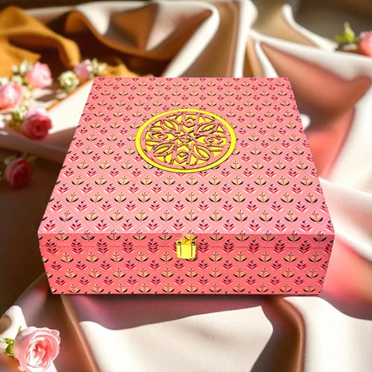 Pink Pattern  5 tin Jar