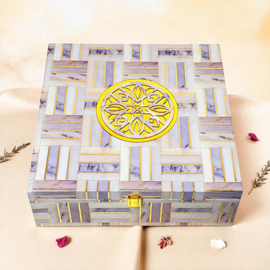 Marble 5 tin Jar
