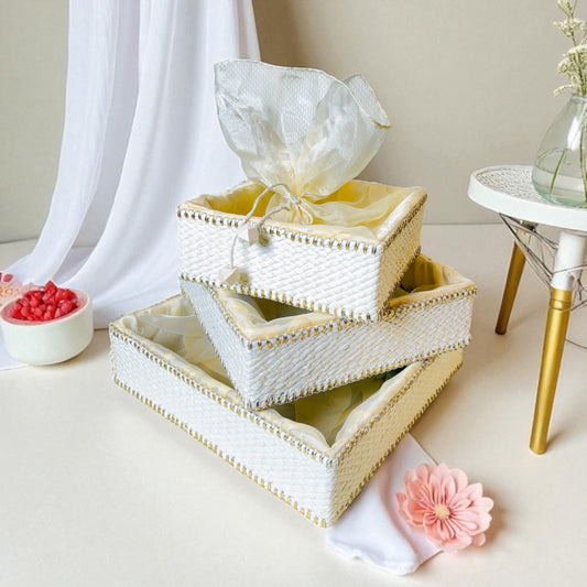 Luxury Square Basket ( set of 3 )
