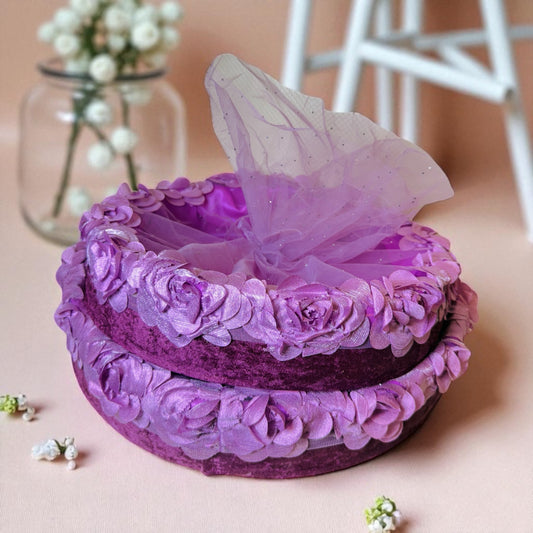 Purple Floral Basket ( set of 2 )