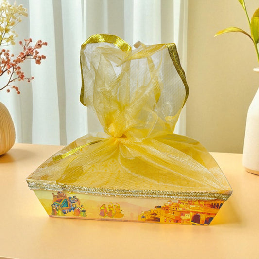 Baraat Boat Cardboard Basket with net (Pack of 100)