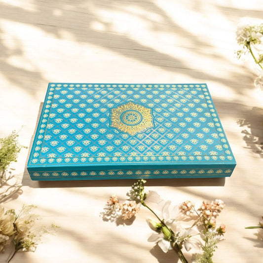 Green Pattern Sweet Box with bag(Pack of 10)