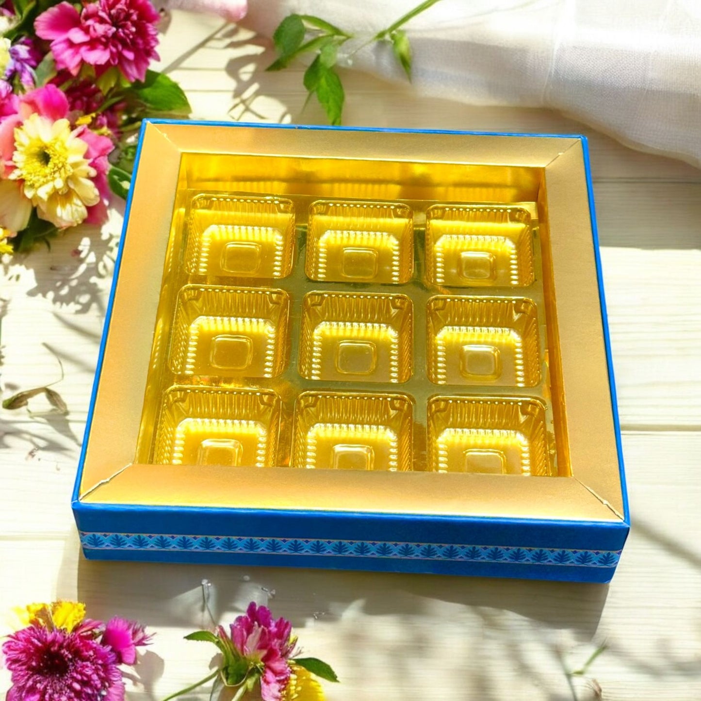 9 Cavity Marble Chocolate Box(Pack of 10)