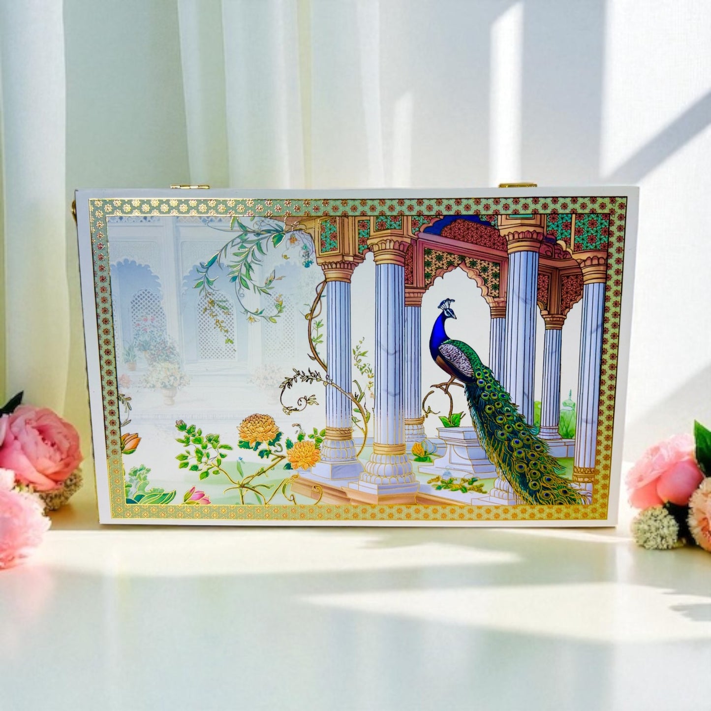 Peacock Palace 8 Jar Dryfruit box (with Bag)