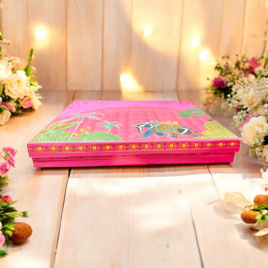 Pink Hawa Mahal Bhaji Box(With Bag)